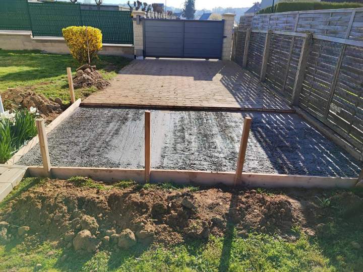 Pavage cour Gournay-en-Bray